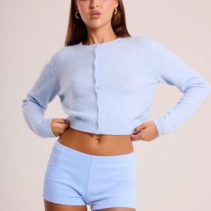 MUSERA Knitted Long Sleeve Button Through Cardigan