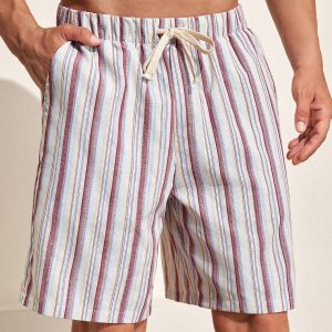 Manfinity KASUA Men’s Cotton Striped Breathable And Comfortable Shorts